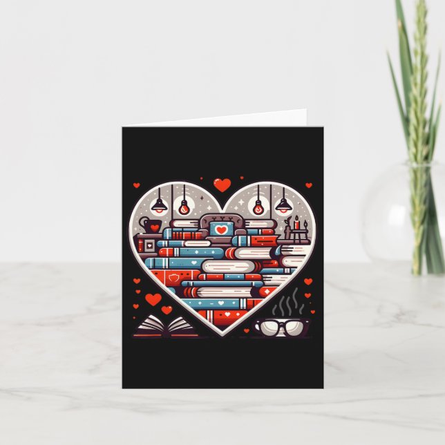 Literarische Liebe Valentine's For The Book Enthus Karte (Vorderseite)