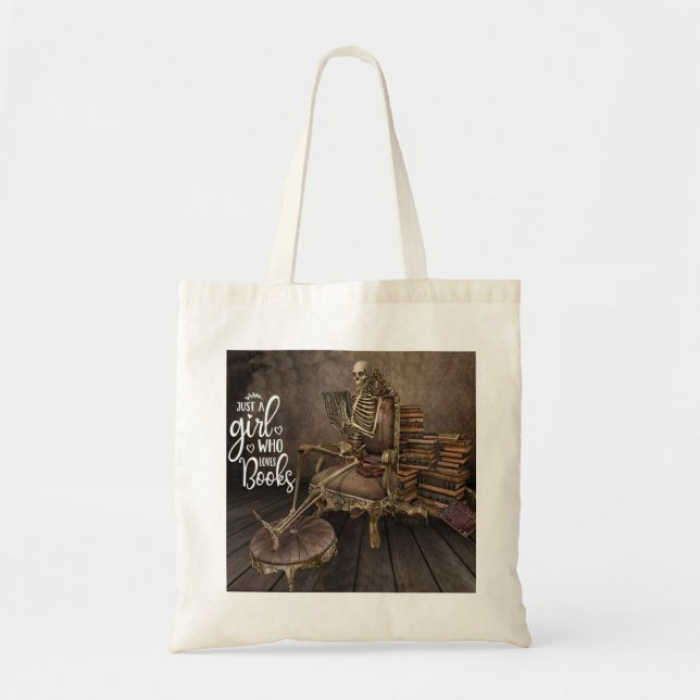 Literarische Lovelies Skeleton Girl Tragetasche (Vorne)