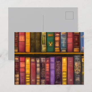 Literarische Schätze - Klassische Alte Bücher Postkarte