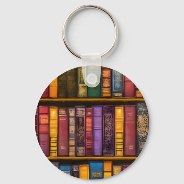 Literarische Schätze - Klassische Alte Bücher Schlüsselanhänger (Vorderseite)