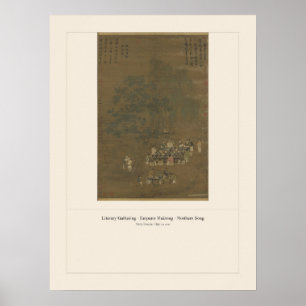 Literarische Zusammenkunft - Kaiser Huizong, Song Poster
