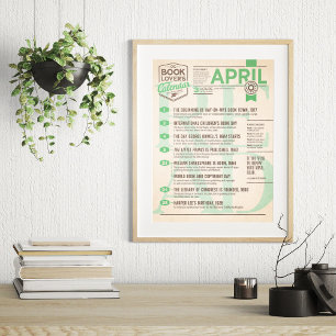 Literarischer Kalender April Poster