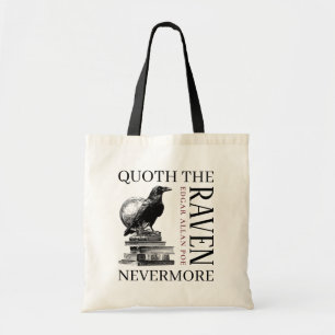Literarischer Spruch 'Quoth The Raven Nevermore' Tragetasche