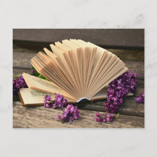 Literary Lilacs Postkarte