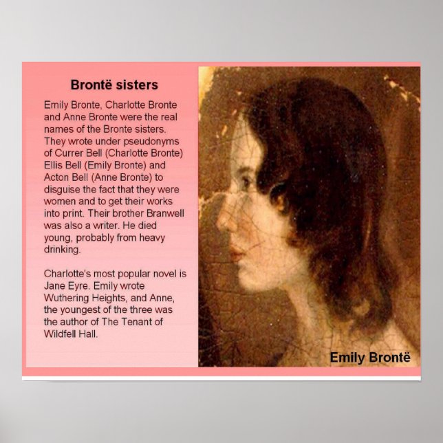 Literatur, 19. Jahrhundert, Bronte-Schwestern Poster (Vorne)