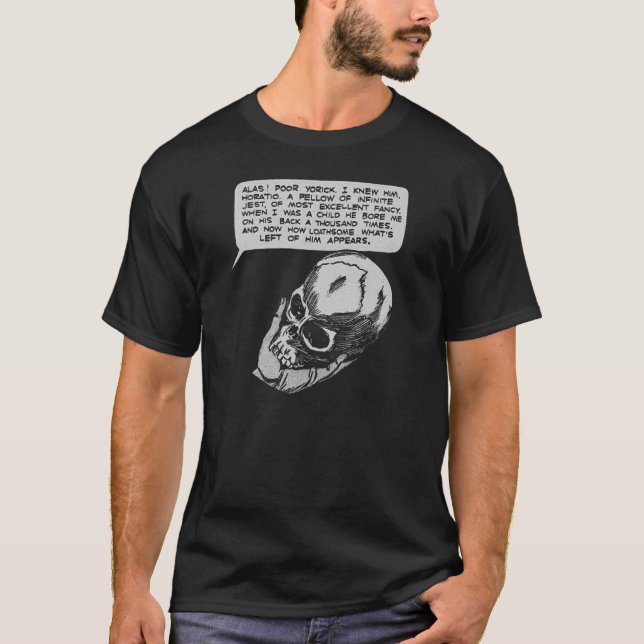 Literature Shakespeare Poor Yorick Skull Shakespea T-Shirt (Vorderseite)