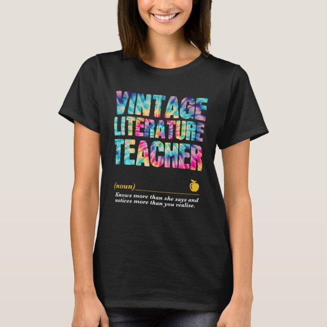 Literature Teacher Appreciation Week Back to Schoo T-Shirt (Vorderseite)