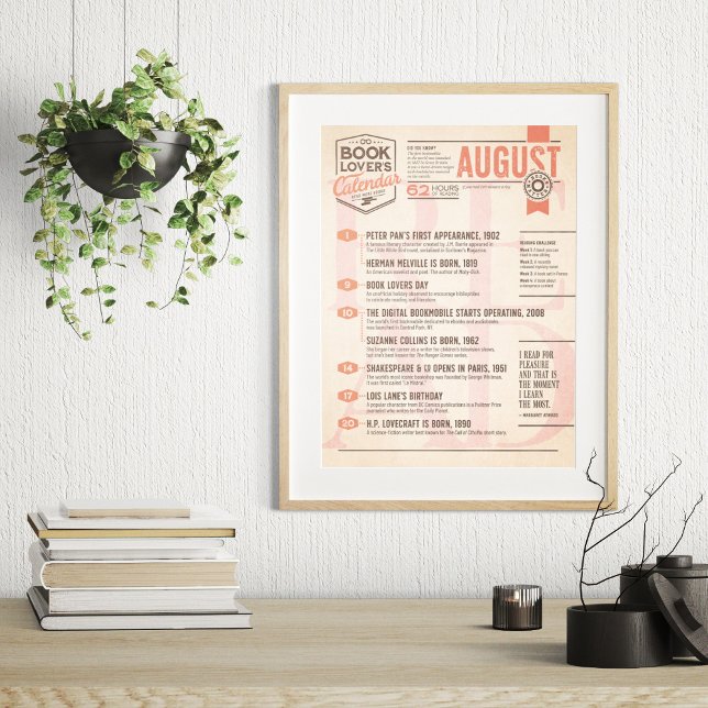 Literaturkalender August Poster (Von Creator hochgeladen)