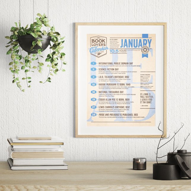 Literaturkalender Januar Poster (Von Creator hochgeladen)