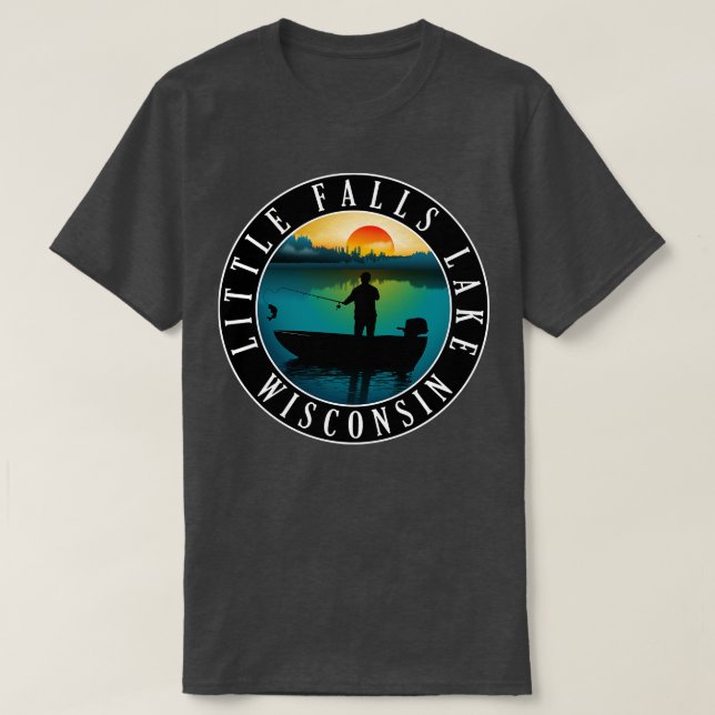 LitFalls Lake Wisconsin Fischerei T-Shirt (Design vorne)