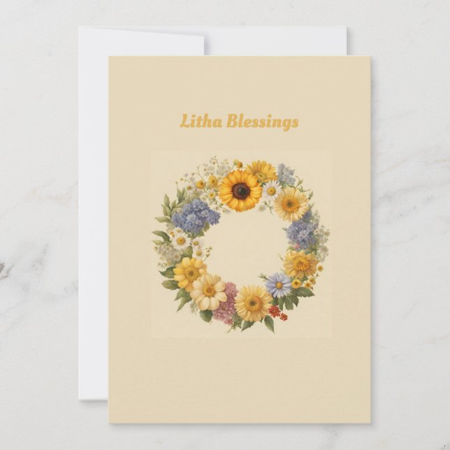 Litha Blessings Feiertagskarte (Vorderseite)