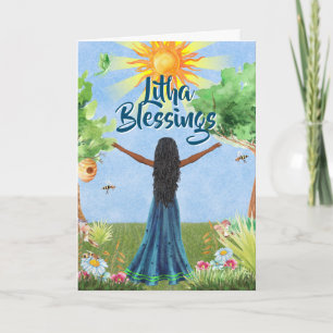 Litha Blessings Summer Solstice Carte de voeux