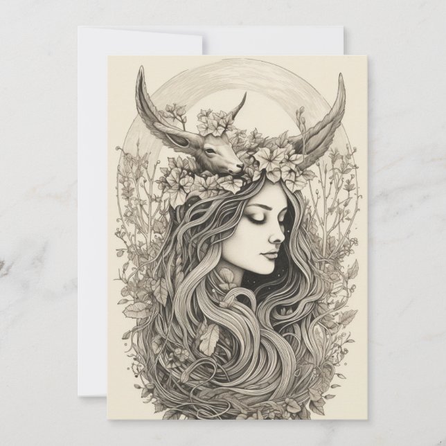 Litha Radiance - Carte de vacances Nordic Retro Pa (Devant)