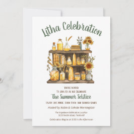 Litha Summer Solstice Apothekary Shelf Einladung