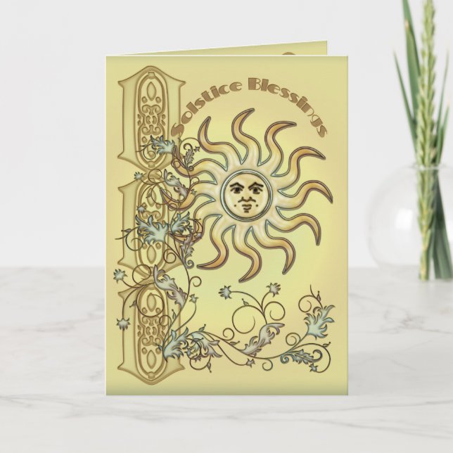 Litha Sun Greetings Card Karte (Vorderseite)