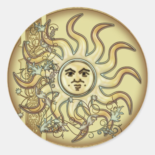 Litha Sun keltic Style Design Sticker (Vorderseite)