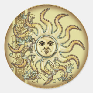 Litha Sun keltische Art-Entwurfs-Aufkleber Runder Aufkleber