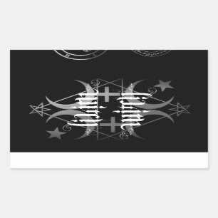 lithaltige, schwarz-weiße Aufkleber