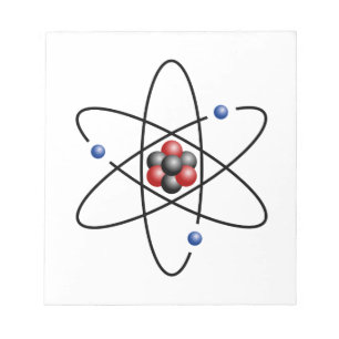 Lithium-Atom-chemisches Element Li Atomnummer 3 Notizblock