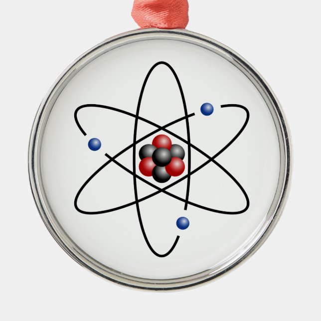 Lithium-Atom-chemisches Element Li Atomnummer 3 Ornament Aus Metall (Vorne)