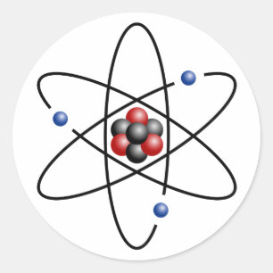 Lithium-Atom-chemisches Element Ordnungszahl 3 Lis Runder Aufkleber