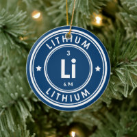 Lithium-Element Blauer Keramik