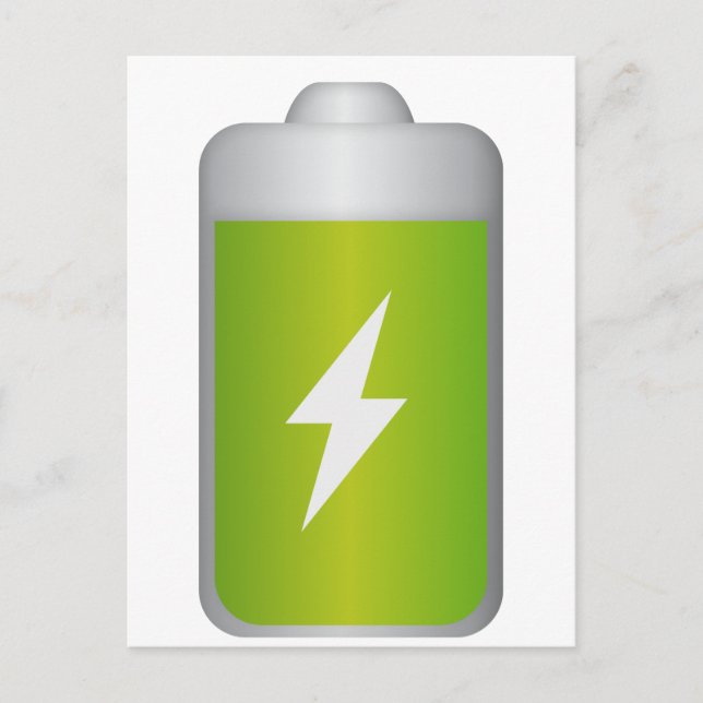 Lithium-Ionen-Akku Postkarte (Vorderseite)