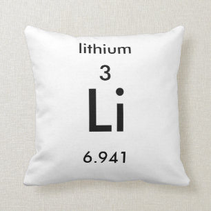 Lithium-Kissen des Periodensystem-3 Kissen
