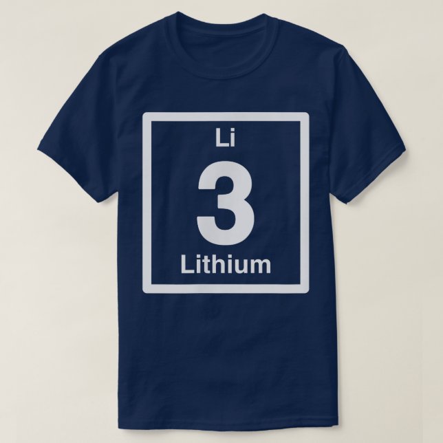 Lithium-Li, Periodische Tischelemente, 3. Geburtst T-Shirt (Design vorne)