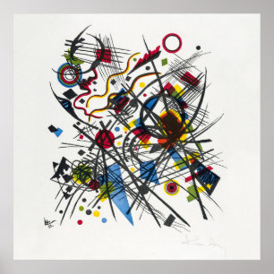 Lithograph for Vierte Bauhausmappe by Kandinsky Poster