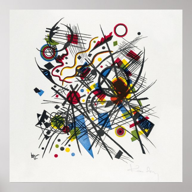Lithograph for Vierte Bauhausmappe by Kandinsky Poster (Vorne)