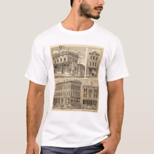 Lithographie-Karte St Paul, Minneapolis, Minnesota T-Shirt
