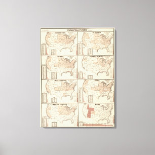 lithographierte Karten der konfessionellen Leinwanddruck