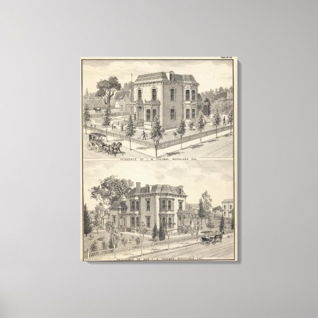 Lithographische Holzresidenzen Leinwanddruck (Vorderseite)