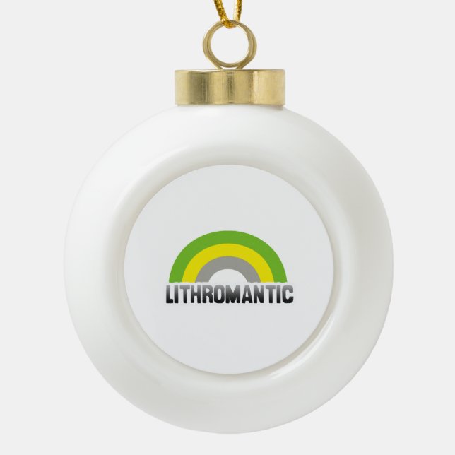 Lithromantic Stolz Keramik Kugel-Ornament (Vorderseite)