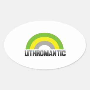 Lithromantischer Stolz Ovaler Aufkleber