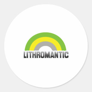 Lithromantischer Stolz Runder Aufkleber