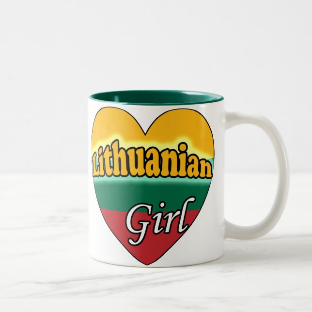 Lithuanian Girl Zweifarbige Tasse (Rechts)