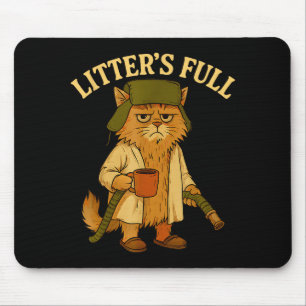 Litter ist voll Lustige Katzenliebhaber Weihnachte Mousepad