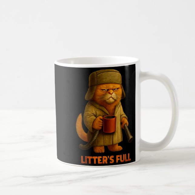 Litter’s Full Cat Parody Tee  Kaffeetasse (Rechts)