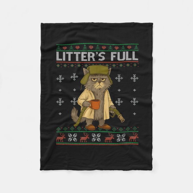 Litter's Full Funny Parody Outfit Sarcastic Christ Fleecedecke (Vorderseite)