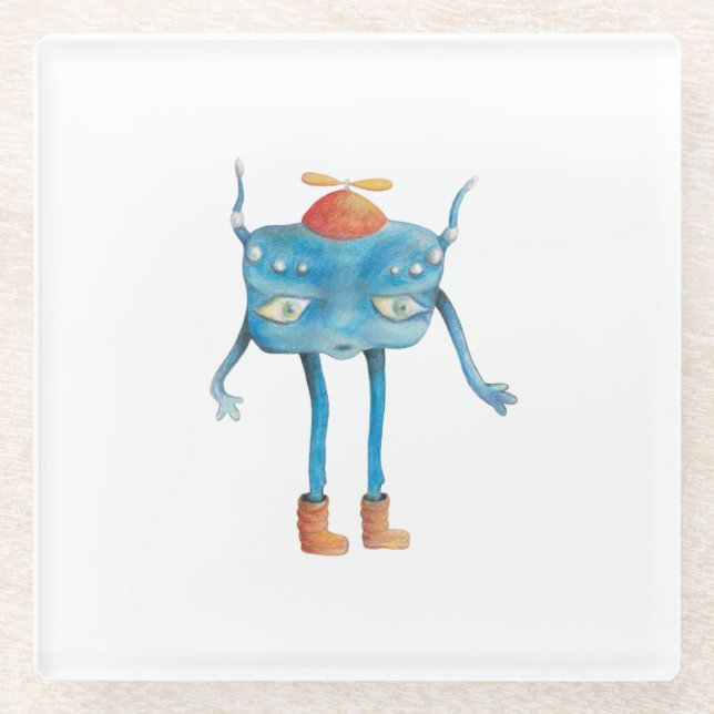 Little Alien Pi Glasuntersetzer (Vorderseite)