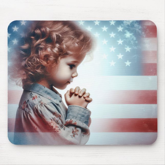 Little American Girl Praying Mousepad (Vorne)