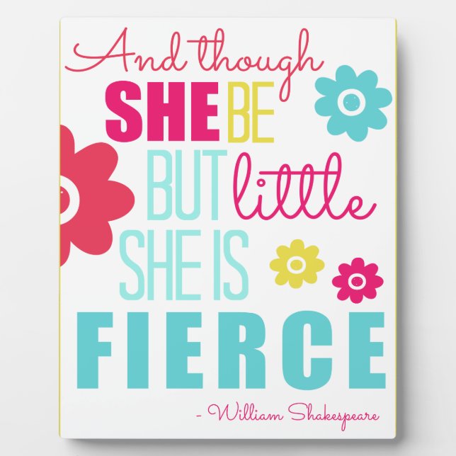 Little and Fierce - hell und farbenfroh Fotoplatte (Vorderseite)