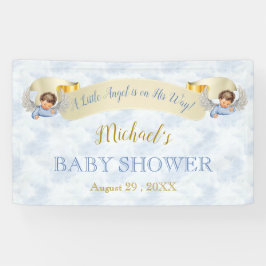 Little Angel Blue Wings Duschbanner Banner