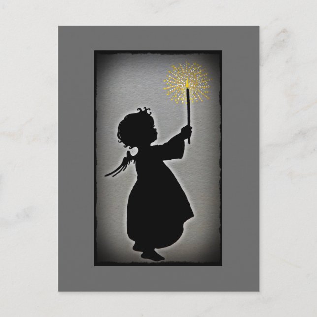 Little Angel Lasse ihren Lichtschrein Postkarte (Vorderseite)