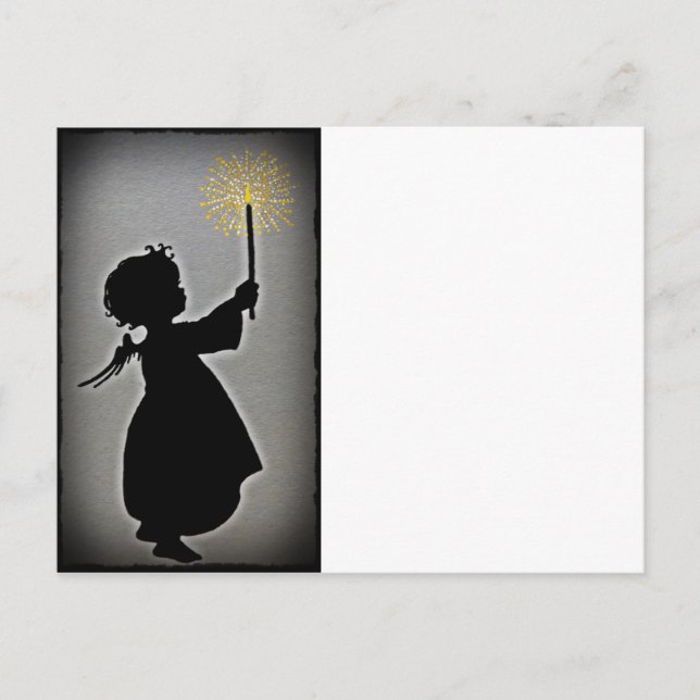 Little Angel Lasse ihren Lichtschrein Postkarte (Vorderseite)