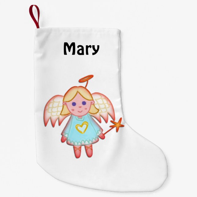 Little Angel Name Kleiner Weihnachtsstrumpf (Vorderseite)