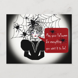 Little Anime Spider Woman Postkarte