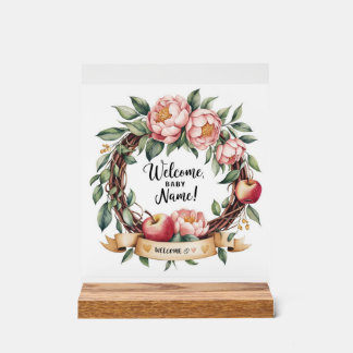 Little APPLE Welcome Sign Suite - Bezauberndes Bo Acrylschild